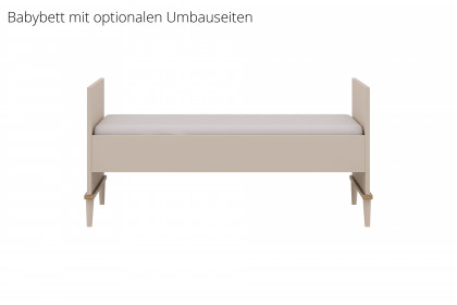 Hazel von YUNY by Paidi - Babybett 70x140 cm cashmere-beige - Eiche