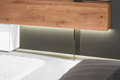 Torido von Hartmann - Wohnwand V20 Lack weiß/ Kerneiche/ Riffeiche