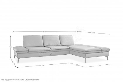 PN-IN23099 von Polinova - Ecksofa Ausführung rechts opal