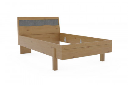 Incasa Albero von Decker - Holzbett Wildeiche mit Schiefer-Kopfteil