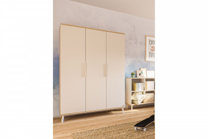 Hazel von YUNY by Paidi - Jugendzimmer-Set beige: Schrank 3T & Kojenbett