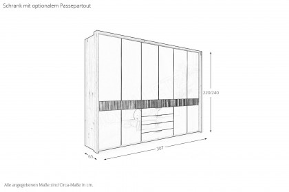 Valetta von Wiemann - Funktionsschrank 300 mit Massivholz-Akzent