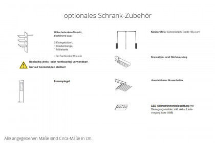 Valetta von Wiemann - Funktionsschrank 300 mit Massivholz-Akzent