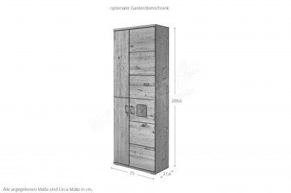 Kansas-Foyer von IDEAL Möbel - Garderobe in Alteiche, geölt