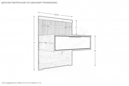 Valetta von Wiemann - Doppelbett 160 mit Polsterkopfteil