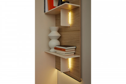 Simea von Musterring - Wohnwand kaschmir/ Eiche