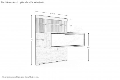Valetta von Wiemann - Funktionsschrank, Doppelbett und Nachttisch-Paar