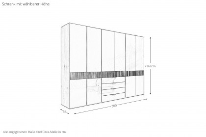 Valetta von Wiemann - Funktionsschrank, Doppelbett und Nachttisch-Paar