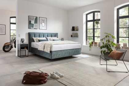 Osaka von RUF Betten - Boxspringbett in Komforthöhe grey-blue