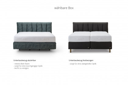 Osaka von RUF Betten - Boxspringbett in Komforthöhe grey-blue