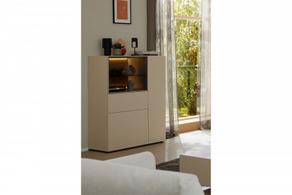 Simea von Musterring - Highboard in Kaschmir/ Eiche