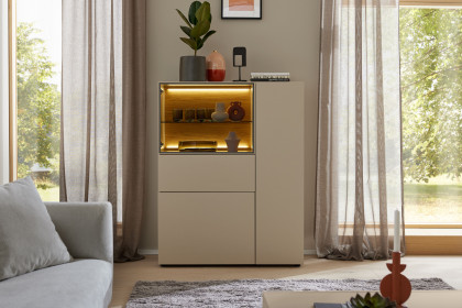 Simea von Musterring - Highboard in Kaschmir/ Eiche