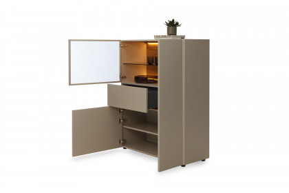 Simea von Musterring - Highboard in Kaschmir/ Eiche