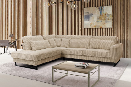 Icon-LE26 von Exxpo - Polstergarnitur links latte