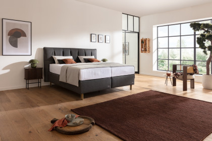 Osaka von RUF Betten - Boxspringbett in Komforthöhe anthrazit