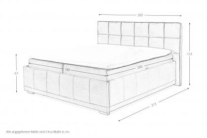 Fulham 6 von ED-Lifestyle - Polsterbett 180 anthrazit