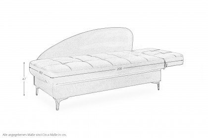 Greta von Nehl - Einzelliege silber rechts