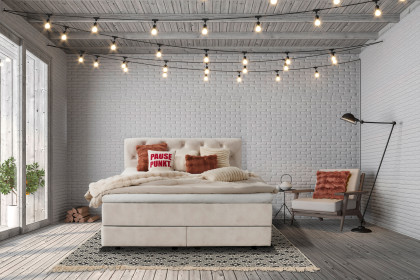 Sienna-Dream von DONE.® - Boxspringbett Classic in Elfenbein