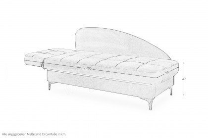 Greta von Nehl - Einzelliege in Hellblau links