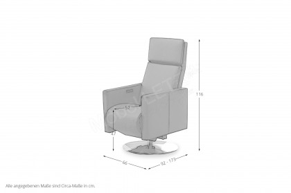 CL 210 von Erpo Polstermöbel - Ledersessel schwarz