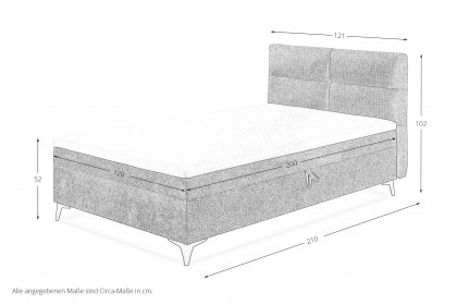 Caracas 1 von ED-Lifestyle - Polsterbett 120 winter moss