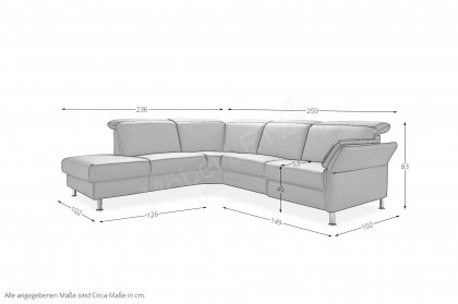 PN-EM21059 von Polinova - Ledergarnitur Ausführung links silver