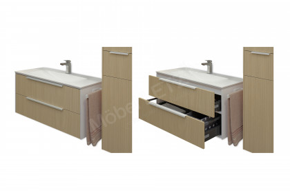 Riana von Musterring - Badezimmer in Linea Eiche & weiß matt