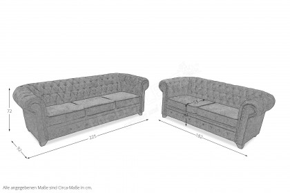 Chesterfield-LE26 von Exxpo - Polstergarnitur brown