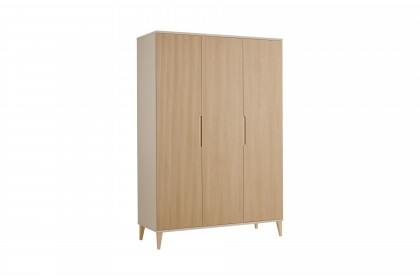Jonte von Paidi - Kleiderschrank 3T cashmere-beige - Stripy-Light-Oak