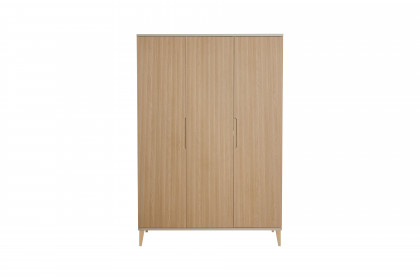 Jonte von Paidi - Kleiderschrank 3T cashmere-beige - Stripy-Light-Oak