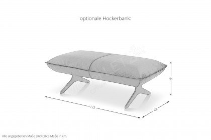 KOINOR Buddy - Ledersofa rechts lava