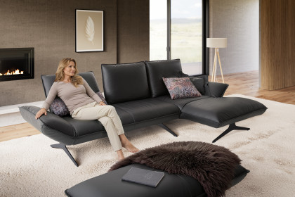 KOINOR Buddy - Ledersofa rechts lava