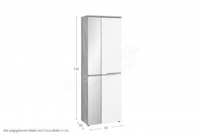 Clyde von Innostyle - Garderobenschrank in Weiß