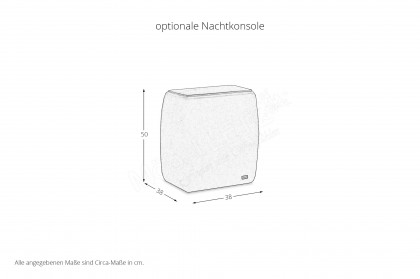 Oslo von RUF Betten - Boxspringbett in Komforthöhe dunkelblau