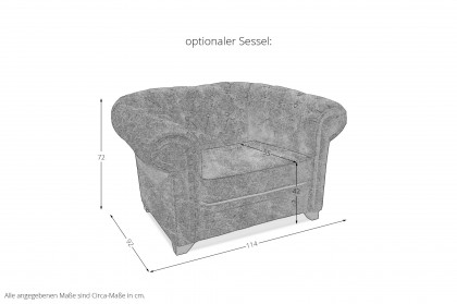 Chesterfield-LE26 von Exxpo - Polster-Duo anthracite