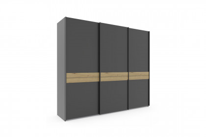 Las Vegas von Wiemann - Schrank graphit - Bianco-Eiche ca. 250 cm breit