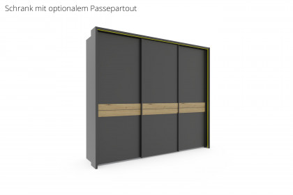 Las Vegas von Wiemann - Schrank graphit - Bianco-Eiche ca. 250 cm breit