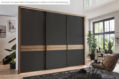 Las Vegas von Wiemann - Schrank graphit - Bianco-Eiche ca. 250 cm breit