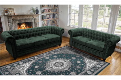 Chesterfield-LE26 von Exxpo - Polster-Set moss