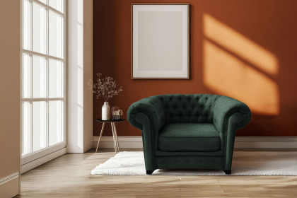 Chesterfield-LE26 von Exxpo - Polster-Set moss