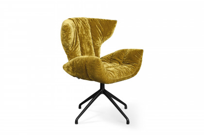 Samurai von Bretz - Esstisch in Gold schimmernd & Burnt Oak