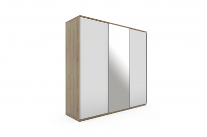 Achat Komfort von Priess - Schwebetürenschrank weiß/ Artisan-Eiche