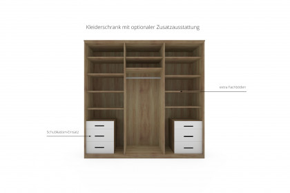 Achat Komfort von Priess - Schwebetürenschrank weiß/ Artisan-Eiche