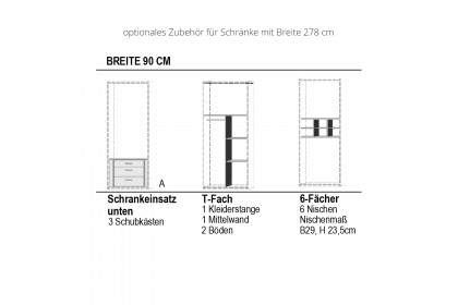 Achat Komfort von Priess - Schwebetürenschrank weiß/ Artisan-Eiche