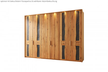 Incasa Albero von Decker - 6-türiger Kleiderschrank Wildeiche/ Schiefer