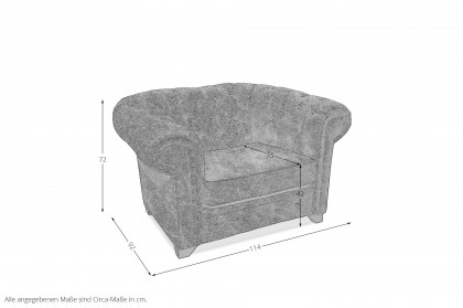 Chesterfield-LE26 von Exxpo - Sessel denim