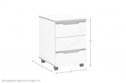 Memphis-Office von Innostyle - 3-teiliges Büroset in Weiß