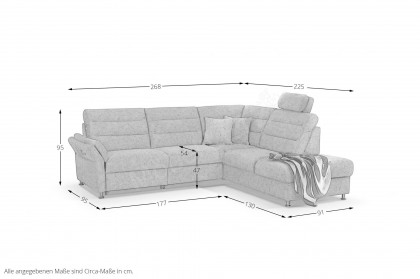 Foreno von Matex - Polsterecke Variante rechts dunkelgrau