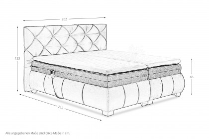Mansura von ED-Lifestyle - Boxspringbett grey-silver