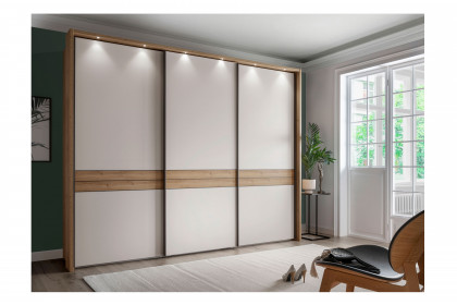 Las Vegas von Wiemann - Kleiderschrank 250 champagner - Bianco-Eiche